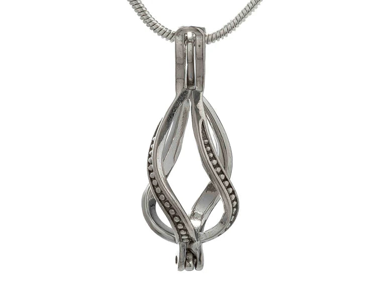 Sterling Silver Tear Drop Cage