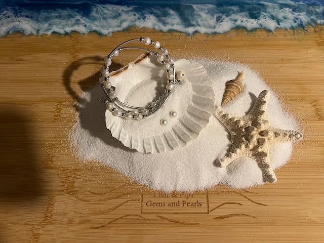 Wire Wrap Stainless Steel With Freshwater Pearls & Sterling Silver Freshwater Pearl Stud Earrings