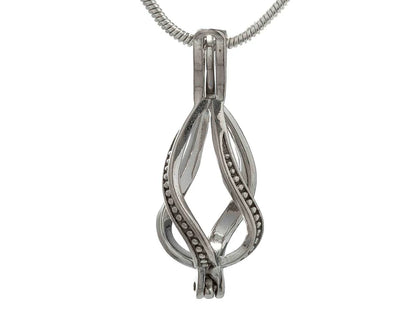 Sterling Silver Tear Drop Cage