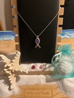 Sterling Silver Awareness Ribbon Cage