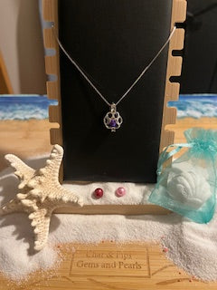 Sterling Silver Paw Print Cage