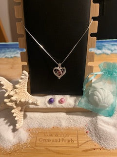 Sterling Silver Mother & Child Cage w/ Rhinestones
