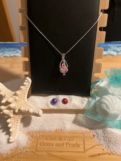 Sterling Silver Tear Drop Cage