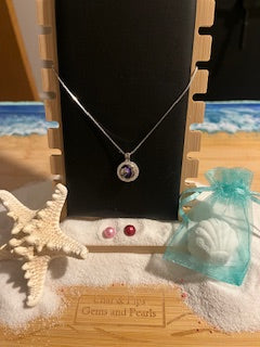 Sterling Silver with Clear Rhinestones Moon and Stars Cage