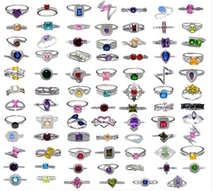 Sterling Silver Sized Cubic Zirconia